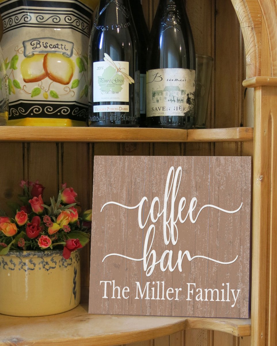 Custom Coffee Bar Sign Personalized