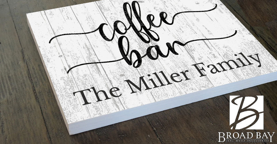 Custom Coffee Bar Sign Personalized