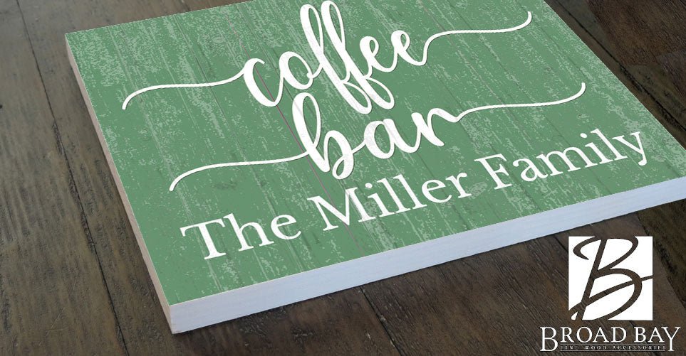 Custom Coffee Bar Sign Personalized