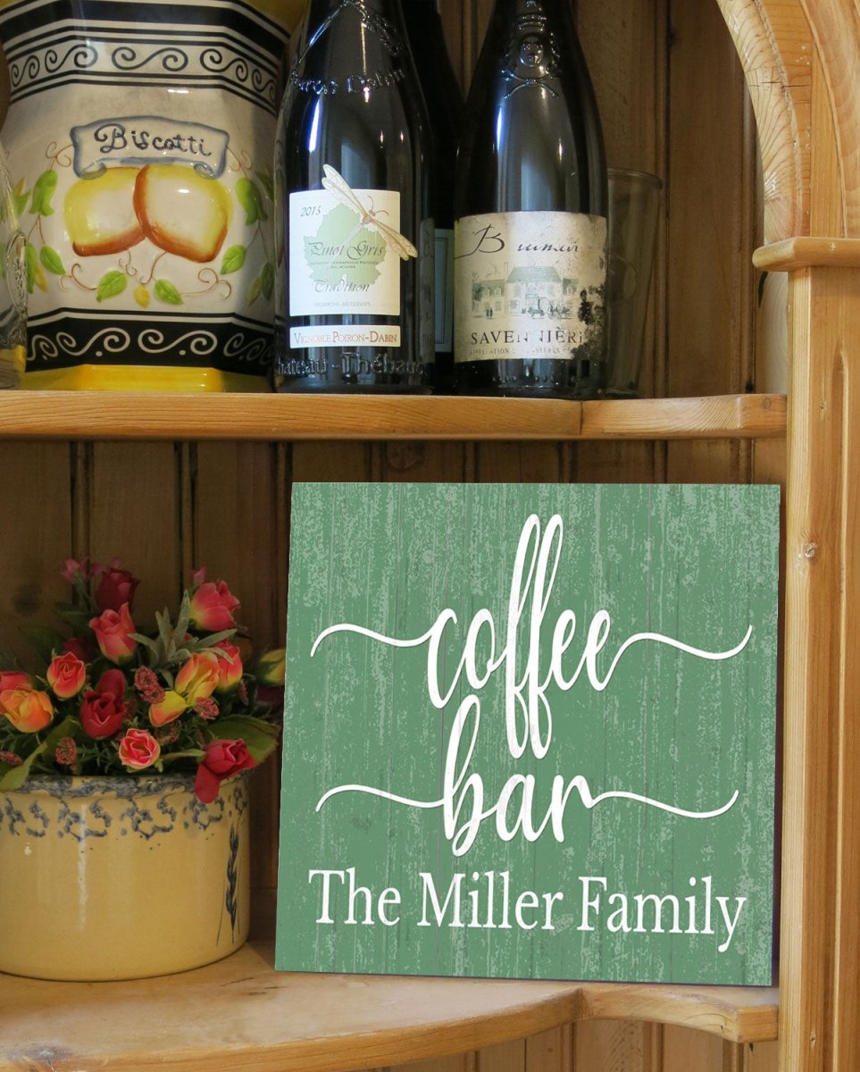 Custom Coffee Bar Sign Personalized