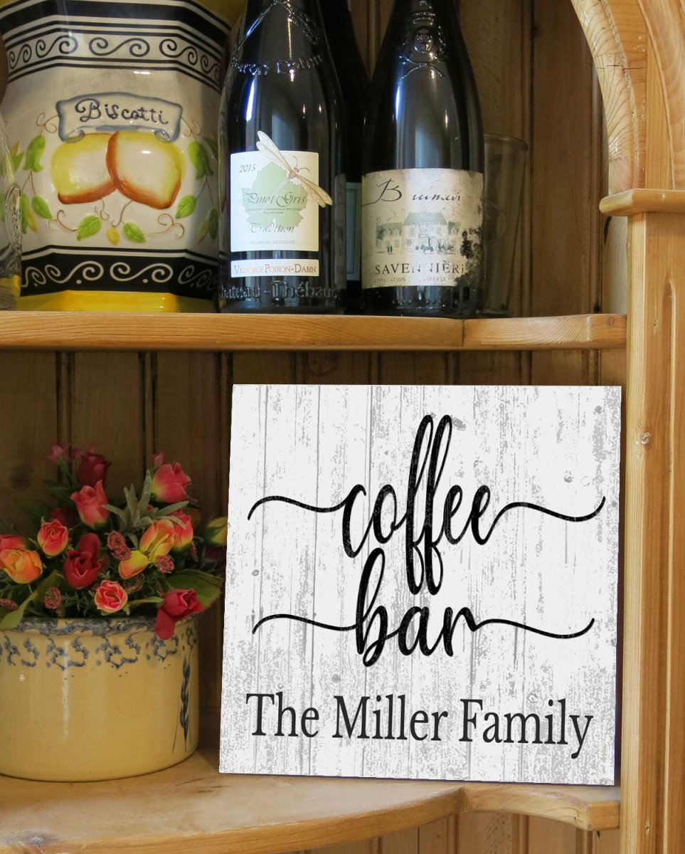 Custom Coffee Bar Sign Personalized
