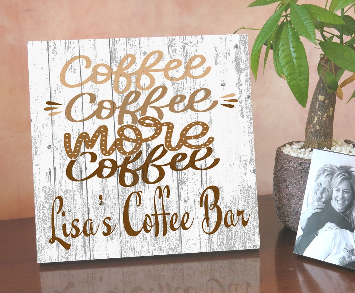 Custom Coffee Bar Signs Coffee Lover Gift