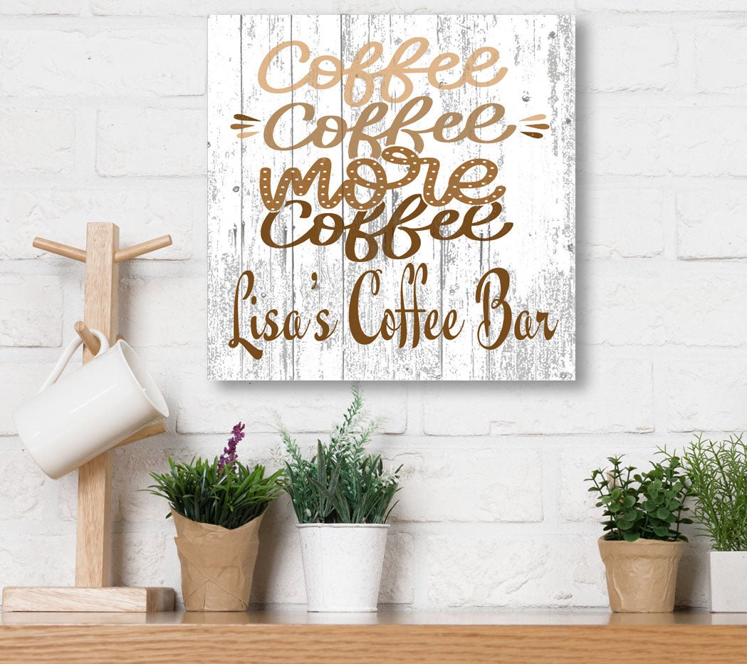 Custom Coffee Bar Signs Coffee Lover Gift
