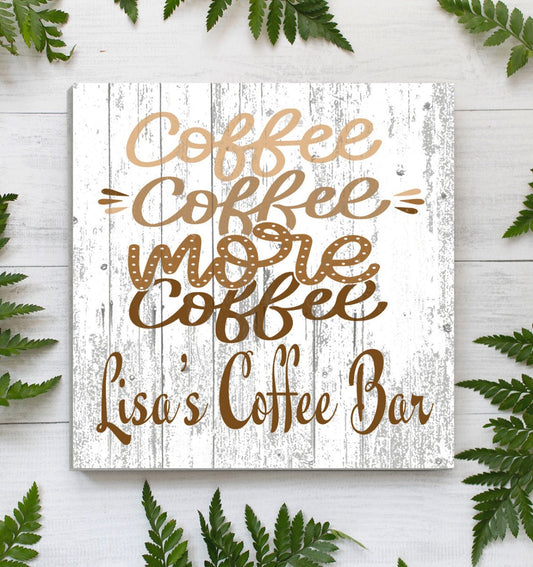 Custom Coffee Bar Signs Coffee Lover Gift