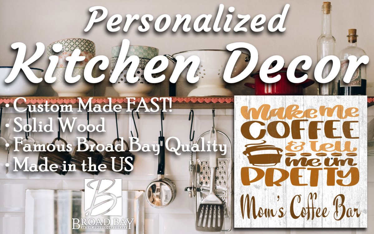 Custom Coffee Lover Gift Sign  - Farmhouse Style Décor