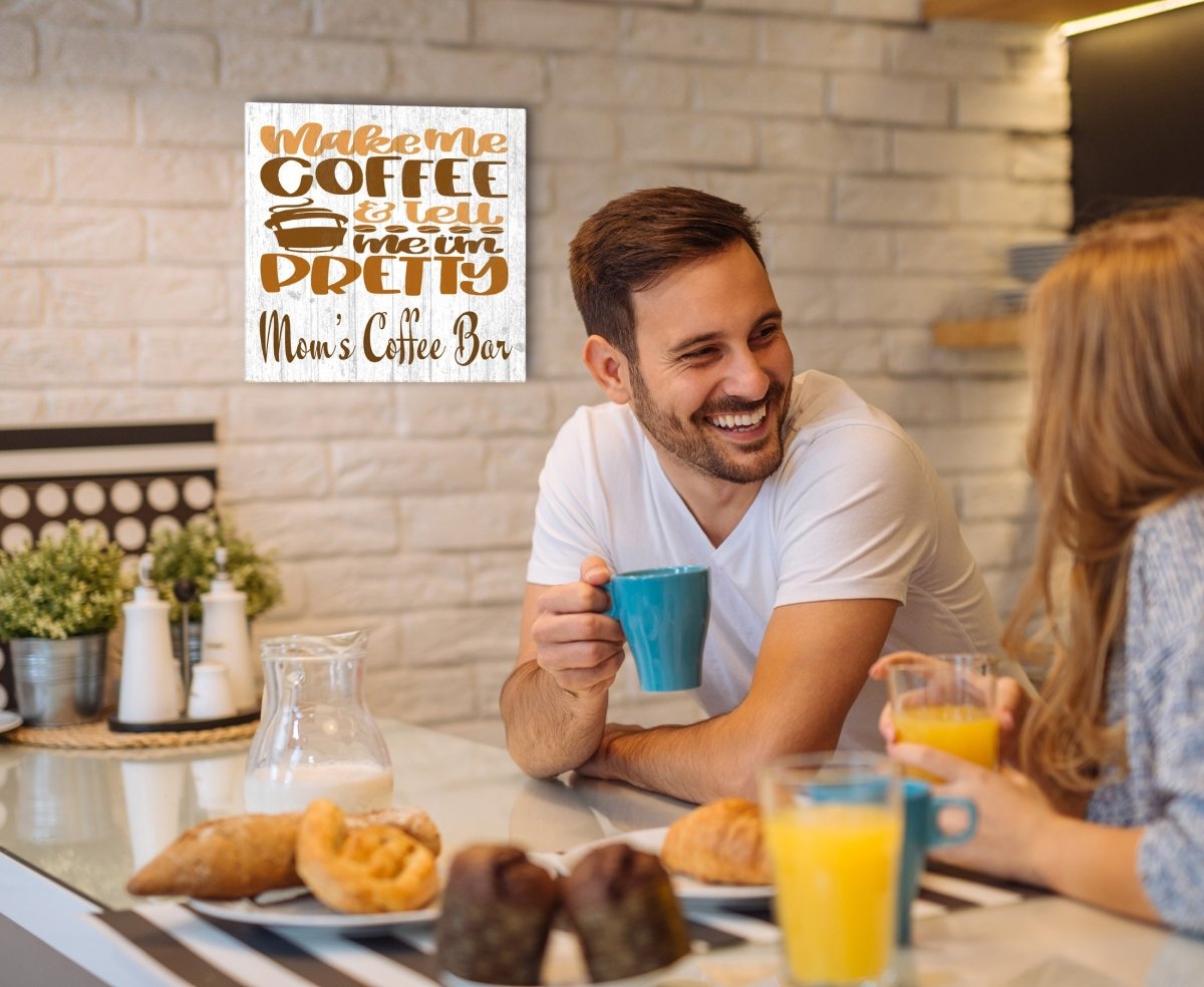 Custom Coffee Lover Gift Sign  - Farmhouse Style Décor