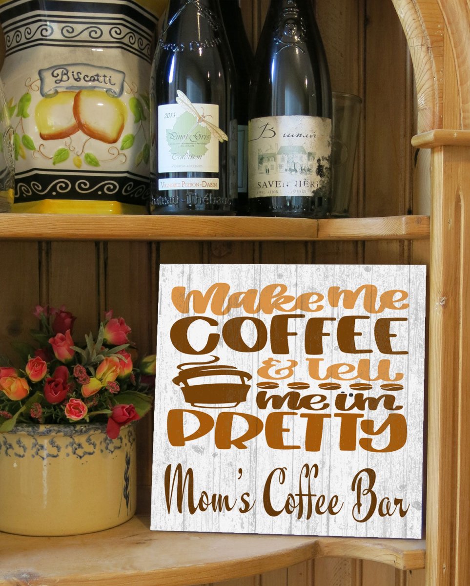 Custom Coffee Lover Gift Sign  - Farmhouse Style Décor