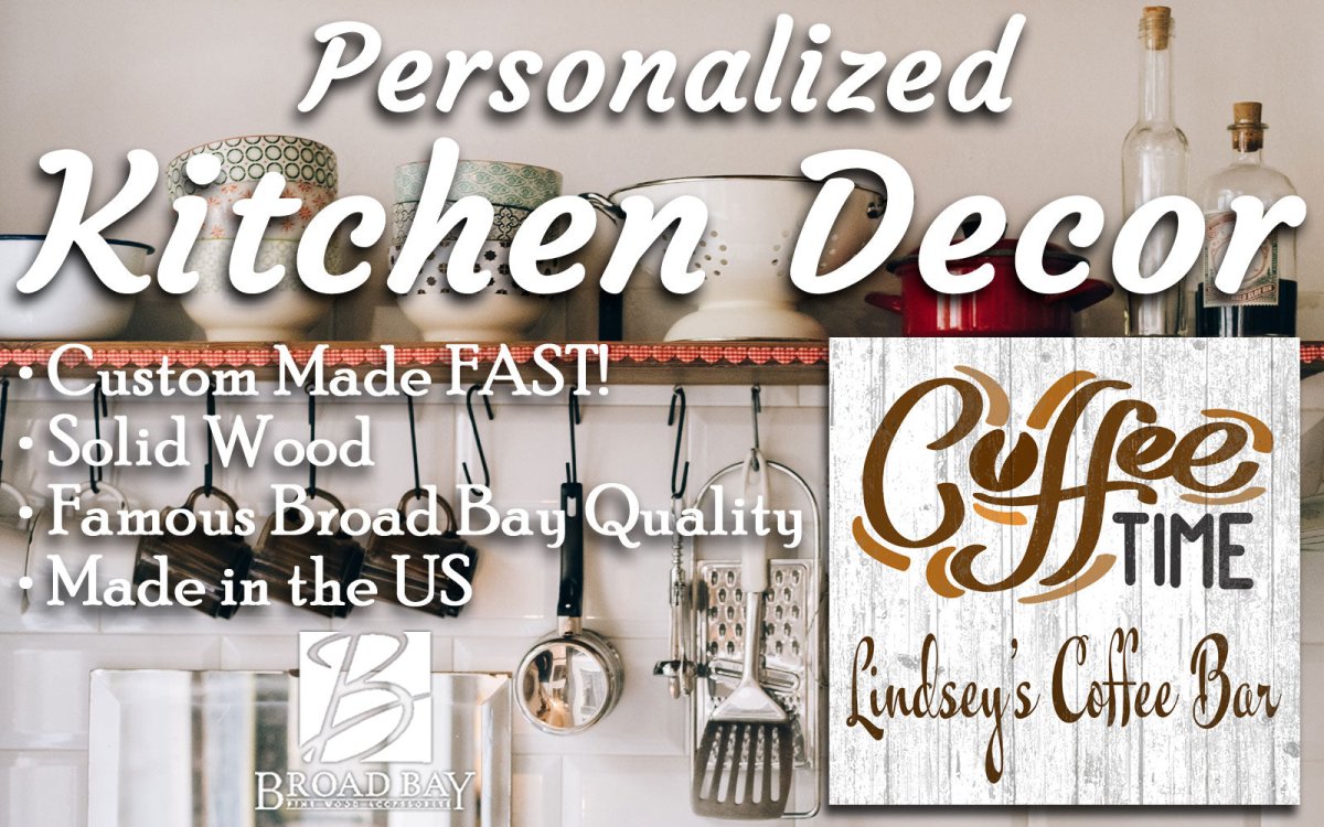 Custom Coffee Time Sign For Coffee Bar or Kitchen
