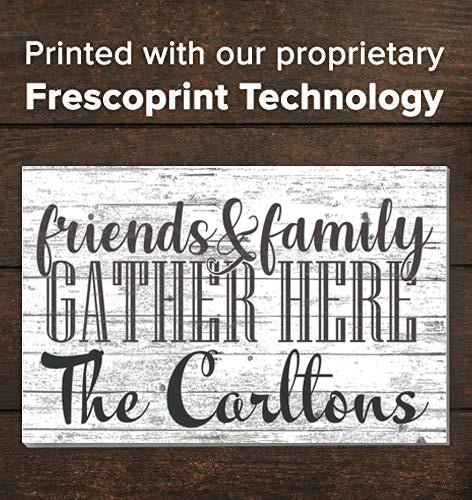 Custom Family and Friends Gather Here Sign with Family Name