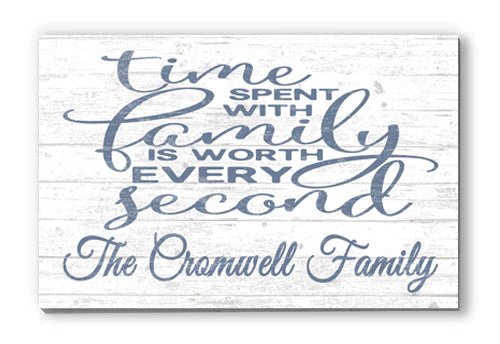 Custom Family Sign Time Spent With Family Is Worth Every Second