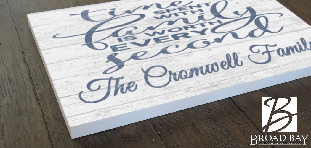 Custom Family Sign Time Spent With Family Is Worth Every Second
