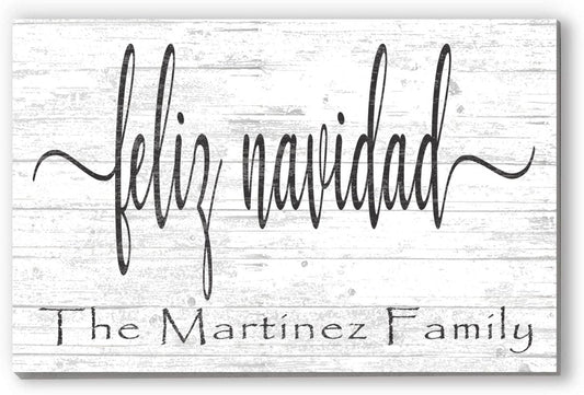 Custom Feliz Navidad Sign Christmas Wooden Decoration