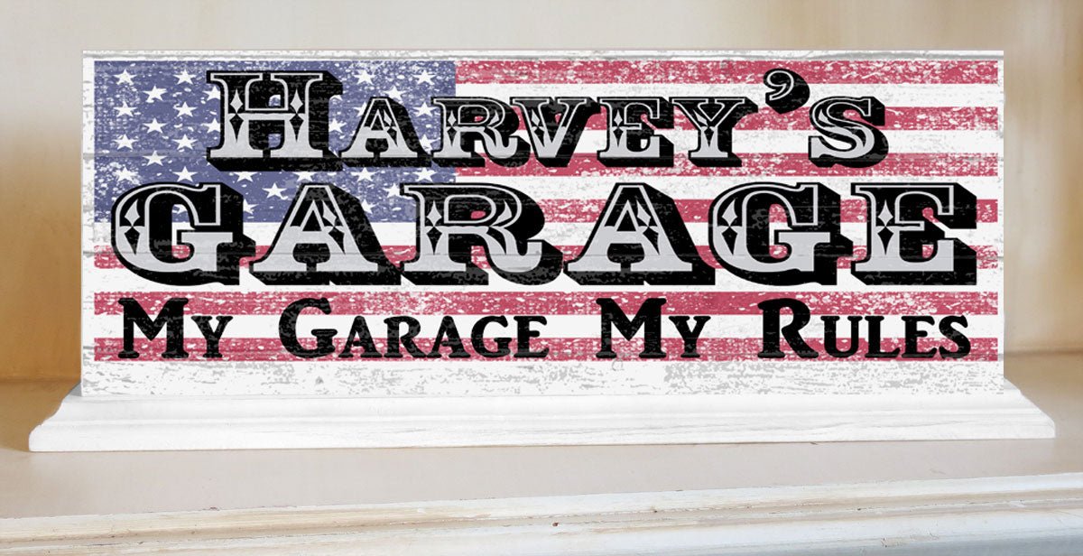 Custom Garage Man Cave Sign Gift Men Husband Son or Grandpa