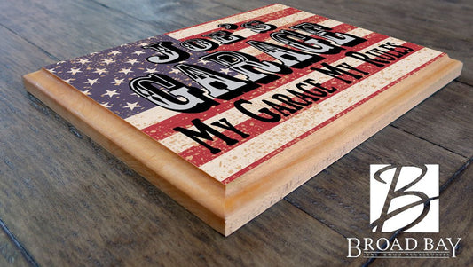 Custom Garage Sign PERSONALIZED Man Cave Decoration For Him Husband Father Dad