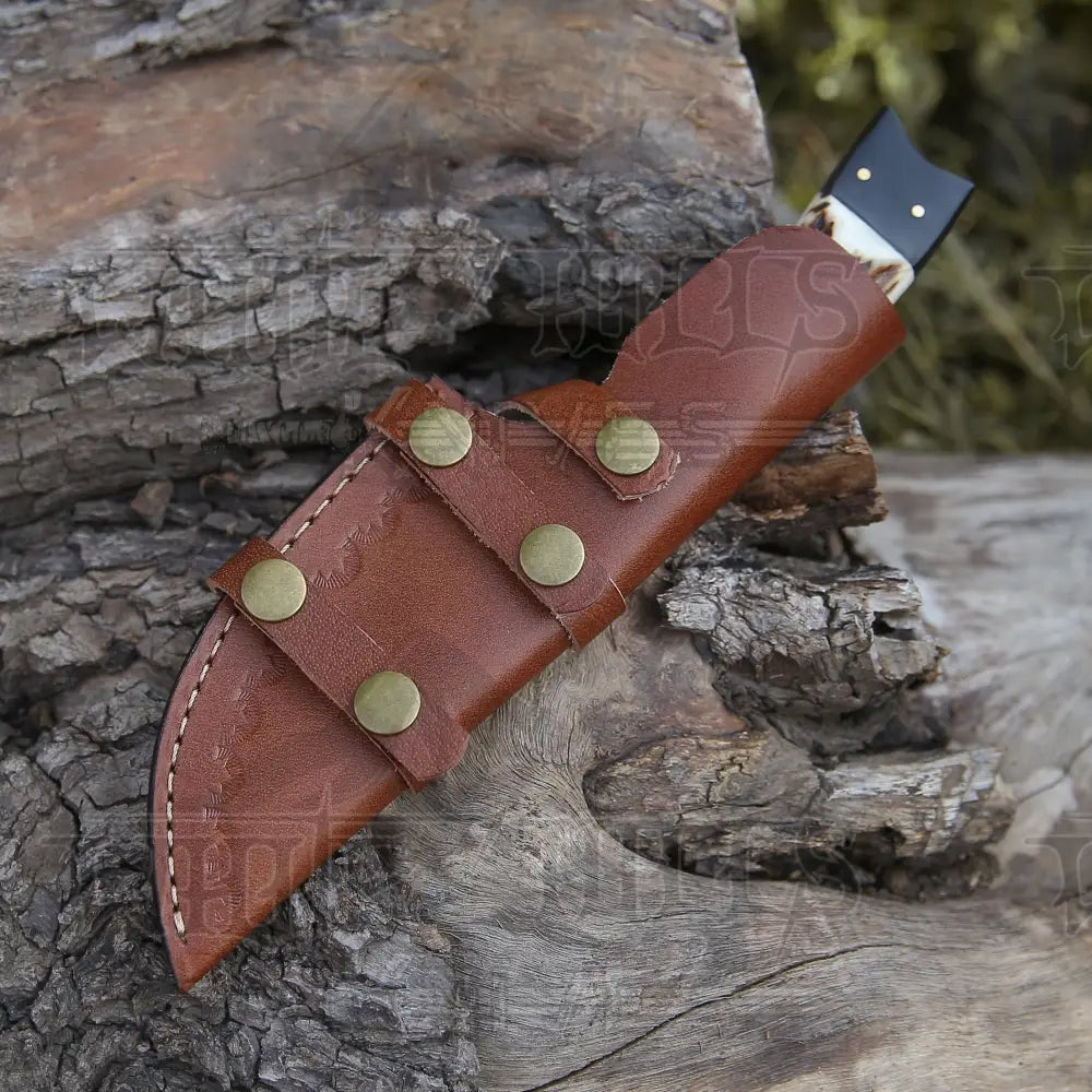 Custom HANDMADE FORGED DAMASCUS Steel Hunting BUSHCRAFT SURVIVAL TRACKER KNIFE