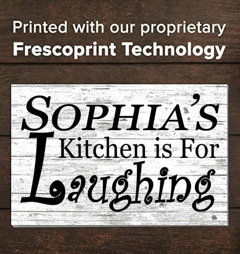 Custom Kitchen Is For Laughing Sign - Solid Wood
