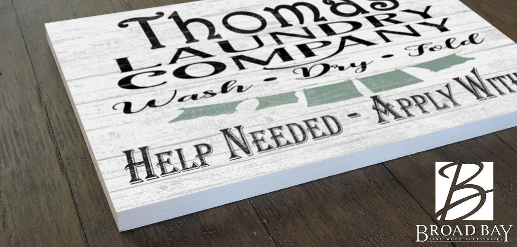 Custom Laundry Room Sign Personalized Wash Dry Fold Decoration