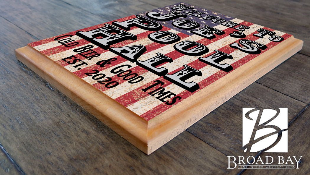 Custom Man Cave Sign American Flag Custom Patriotic Art Decoration