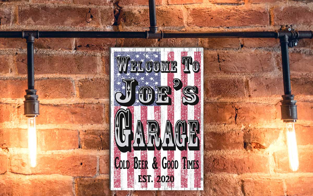 Custom Man Cave Sign Decoration for Garage Workshop Bar or Game Room