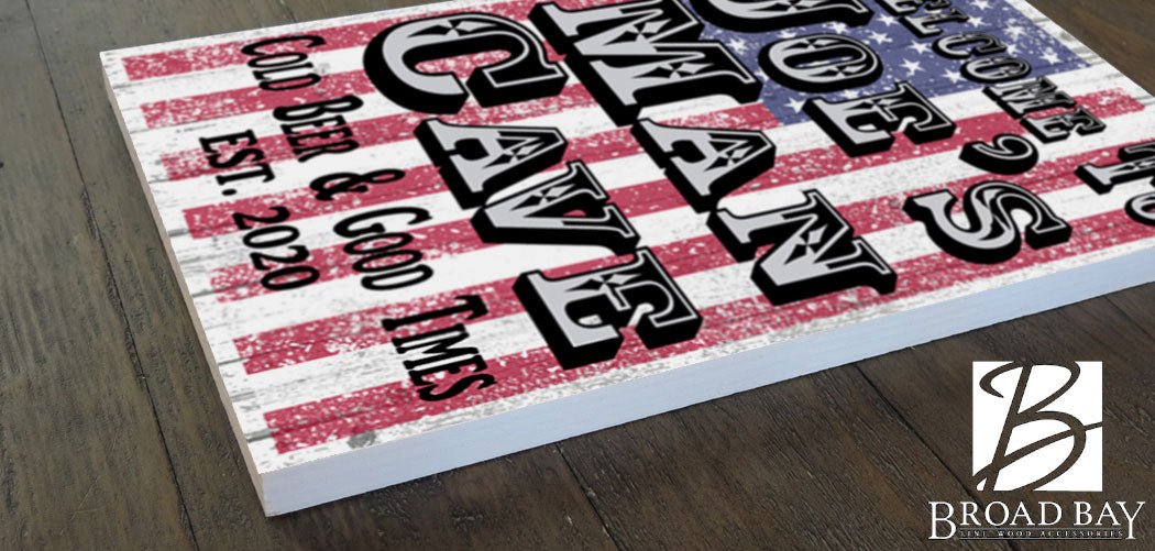 Custom Man Cave Sign Decoration for Garage Workshop Bar or Game Room