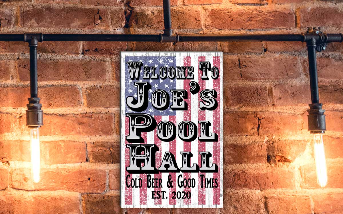 Custom Man Cave Sign Decoration for Garage Workshop Bar or Game Room