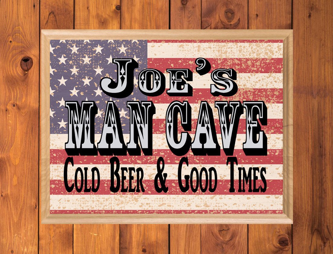 Custom Man Cave Sign PERSONALIZED ManCave Decoration For Men Husband Grandpa Dad