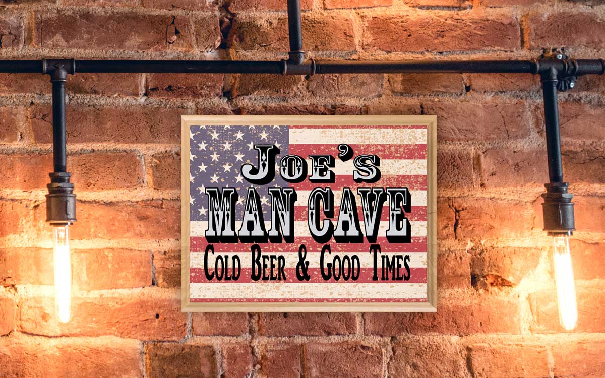 Custom Man Cave Sign PERSONALIZED ManCave Decoration For Men Husband Grandpa Dad
