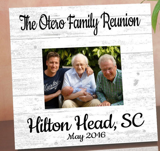 CUSTOM Picture Frame with Printed Picture on Solid Wood Personalized