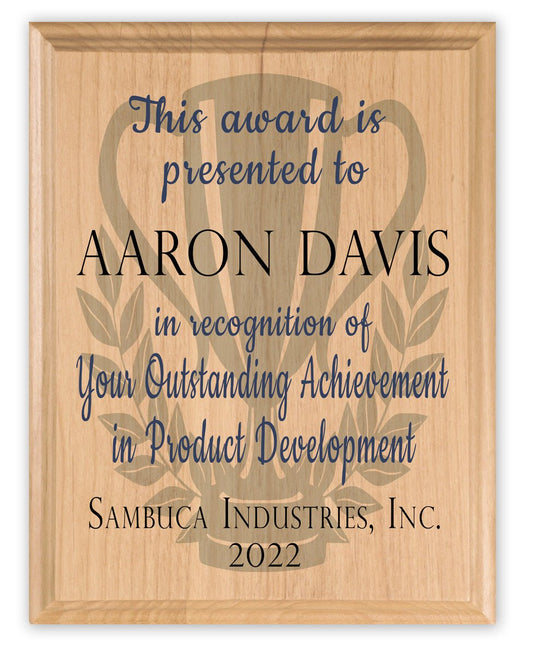 Personalized Achievement Award Plaque – Custom Recognition Gift for Outstanding Work