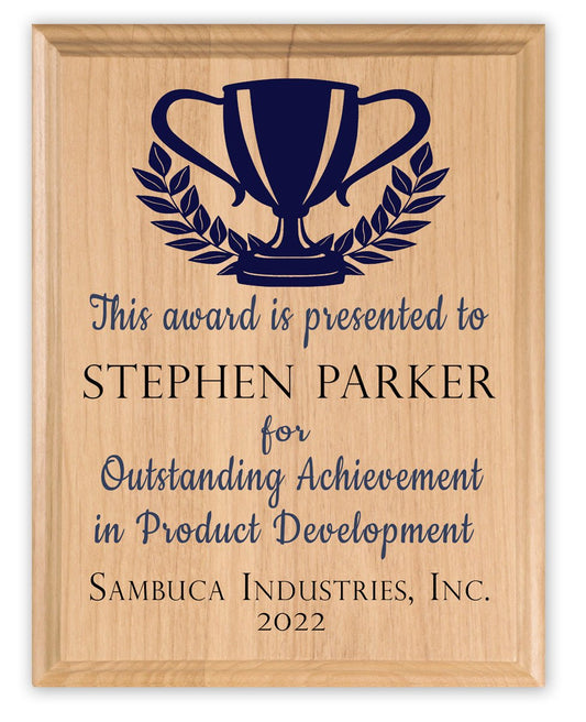 Personalized Product Development Award Plaque – Custom Recognition Gift for Outstanding Achievement