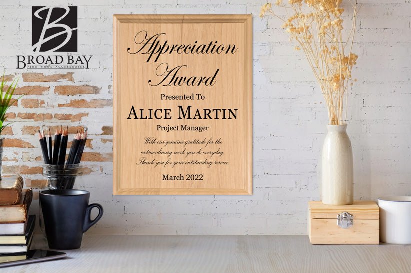 Appreciation Award Plaque – Personalized Recognition Gift for Employees