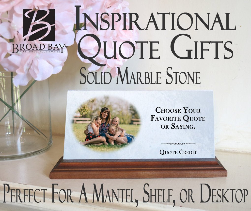 Custom Photo Quote Plaque – Personalized Marble Desk Display with Favorite Saying & Picture