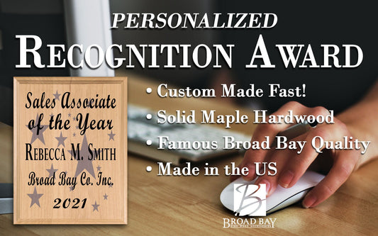 Sales Associate of the Year Plaque – Personalized Employee Recognition Award with Silver Stars