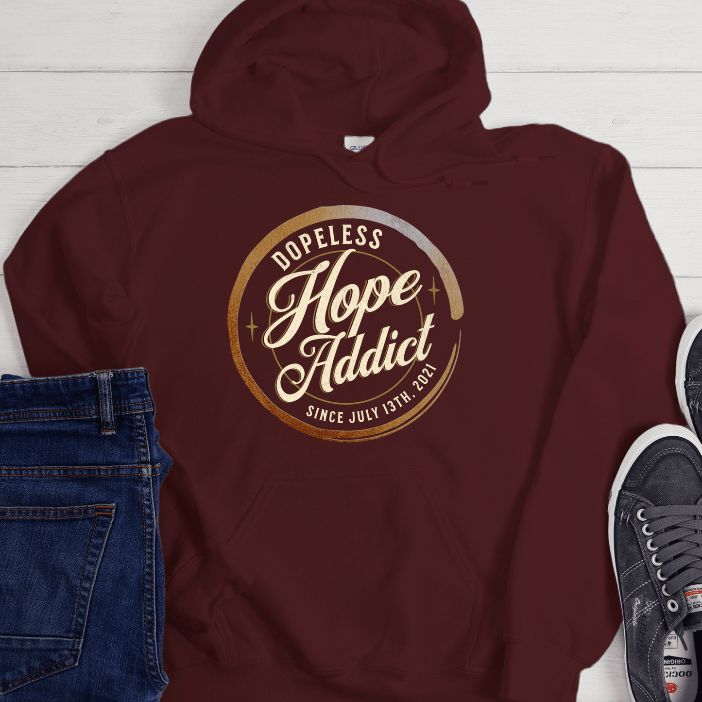 Custom Recovery Hoodie | Inspiring Sobriety | Dopeless Hope Addict