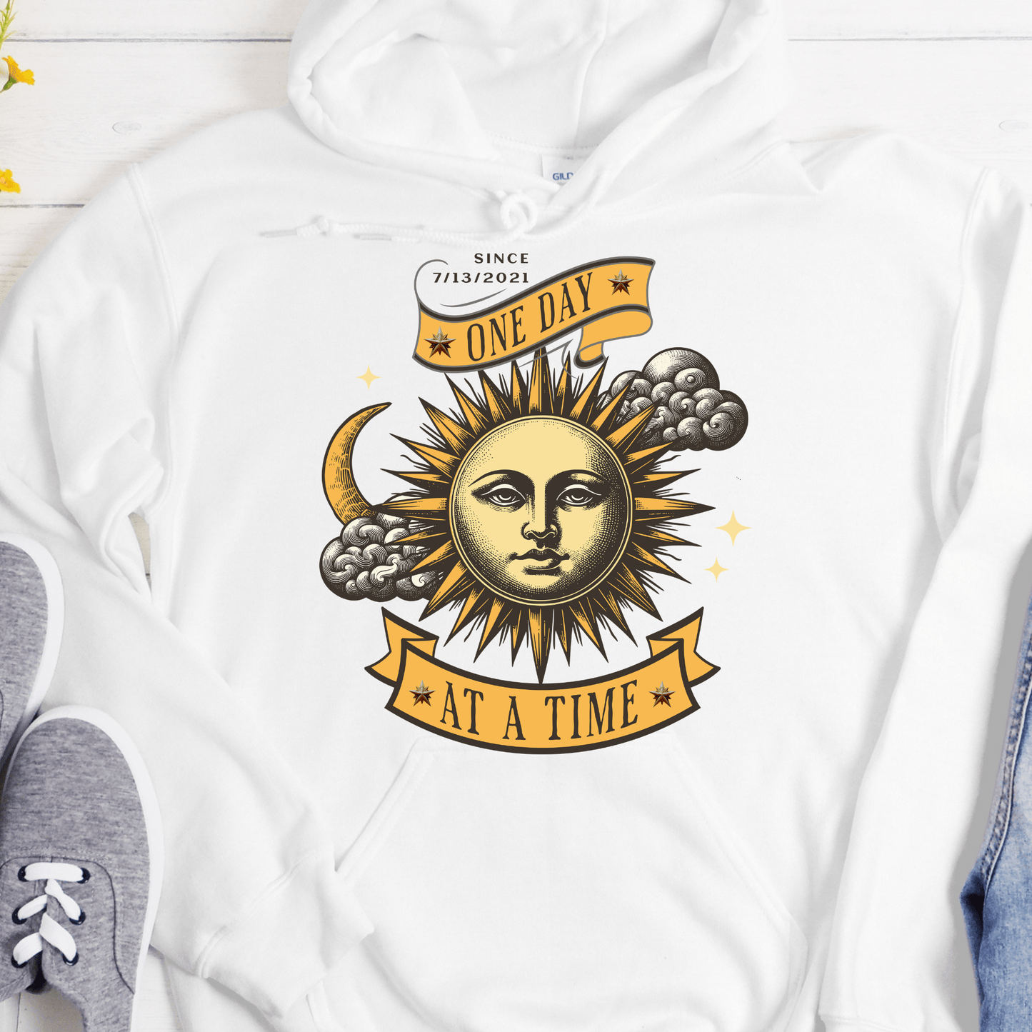 Custom Recovery Hoodie | Inspiring Sobriety |  One Day at a Time