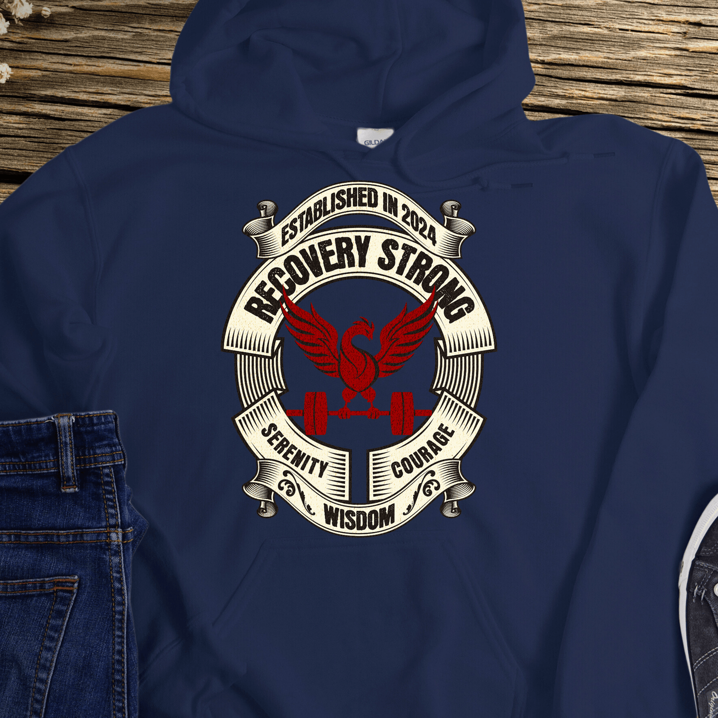 Custom Recovery Hoodie | Inspiring Sobriety |  Recovery Strong (Phoenix)
