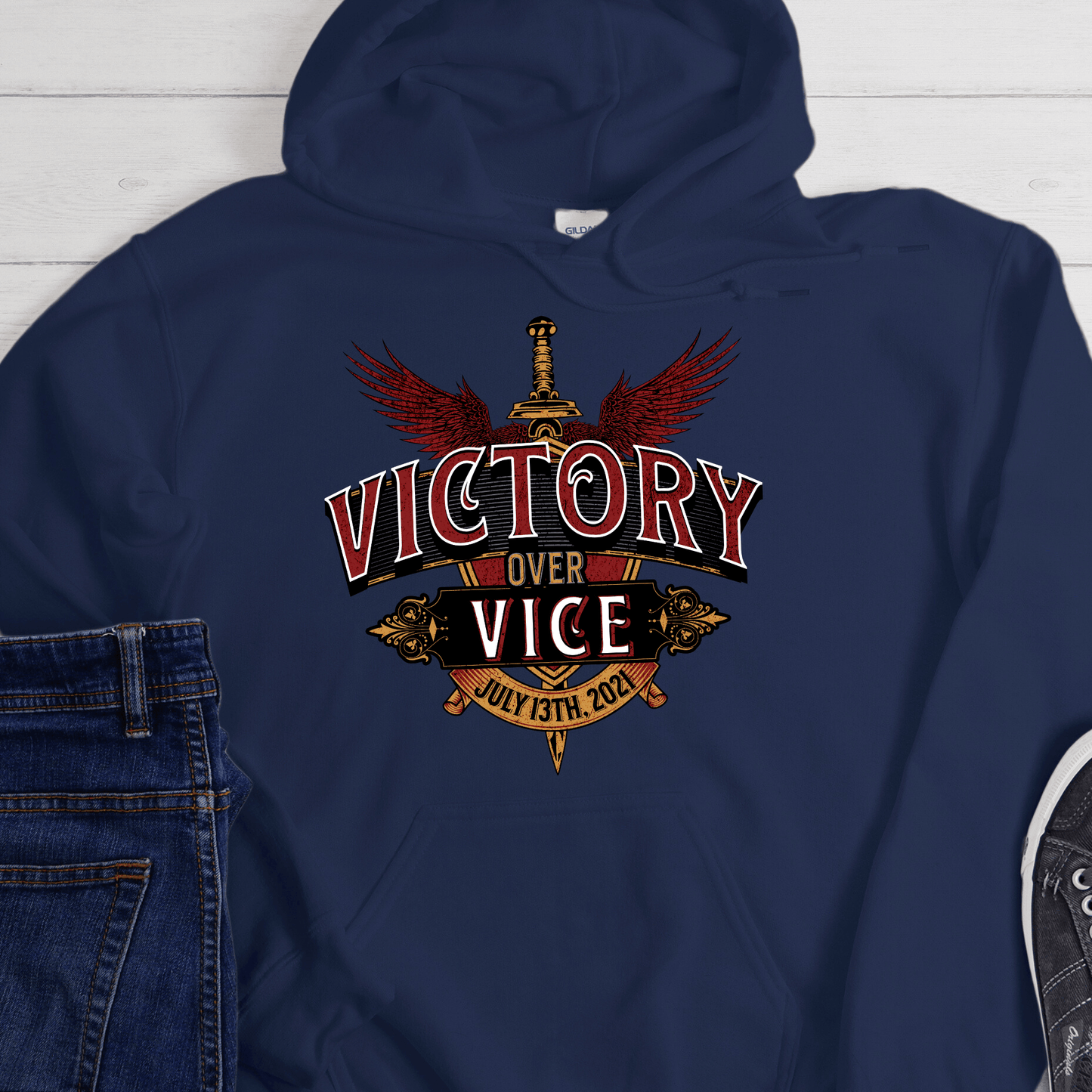 Custom Recovery Hoodie | Inspiring Sobriety | Victory Over Vice