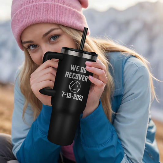 Custom Recovery SS Tumbler | Inspiring Sobriety | AA - We Do Recover