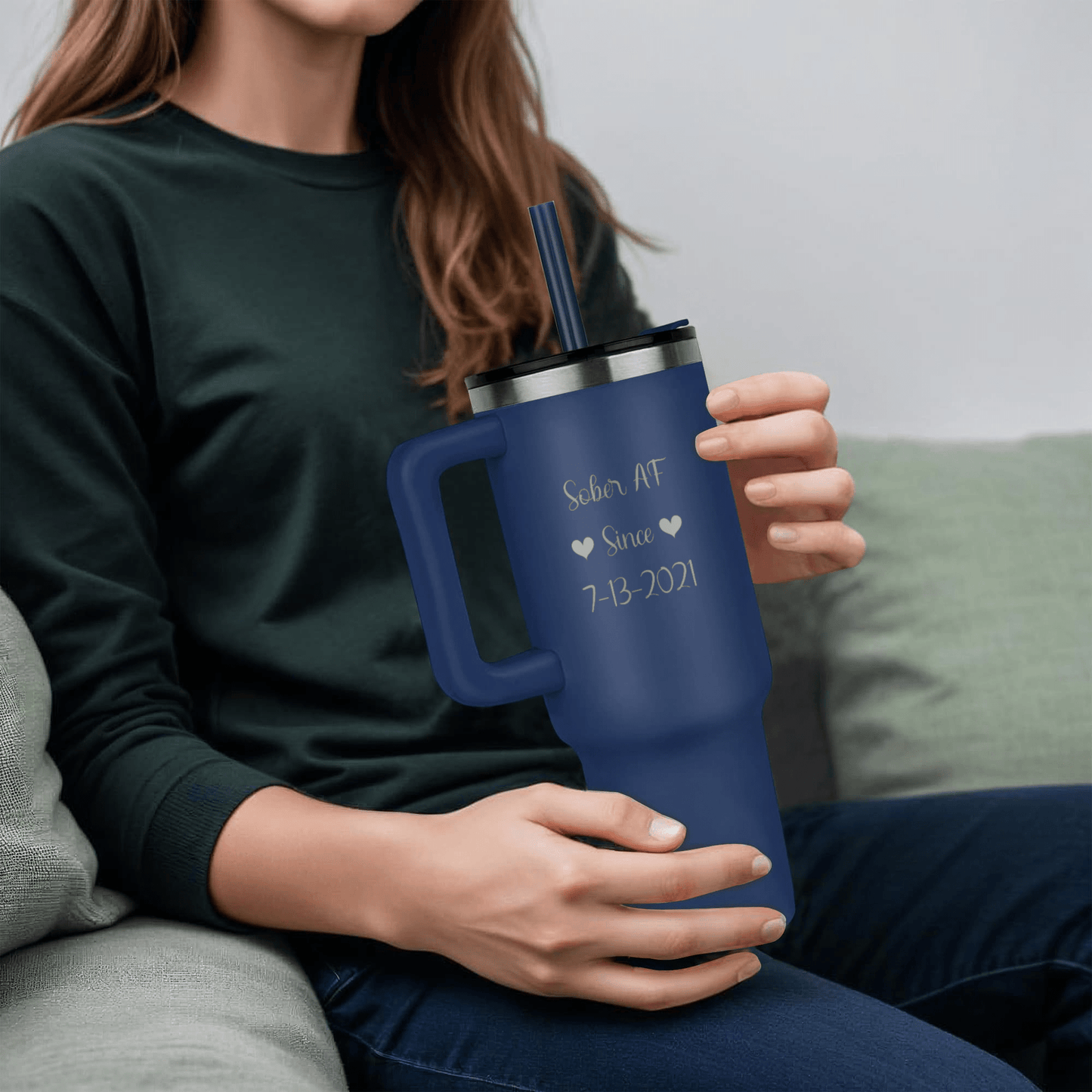 Custom Recovery SS Tumbler | Inspiring Sobriety | Sober AF Since