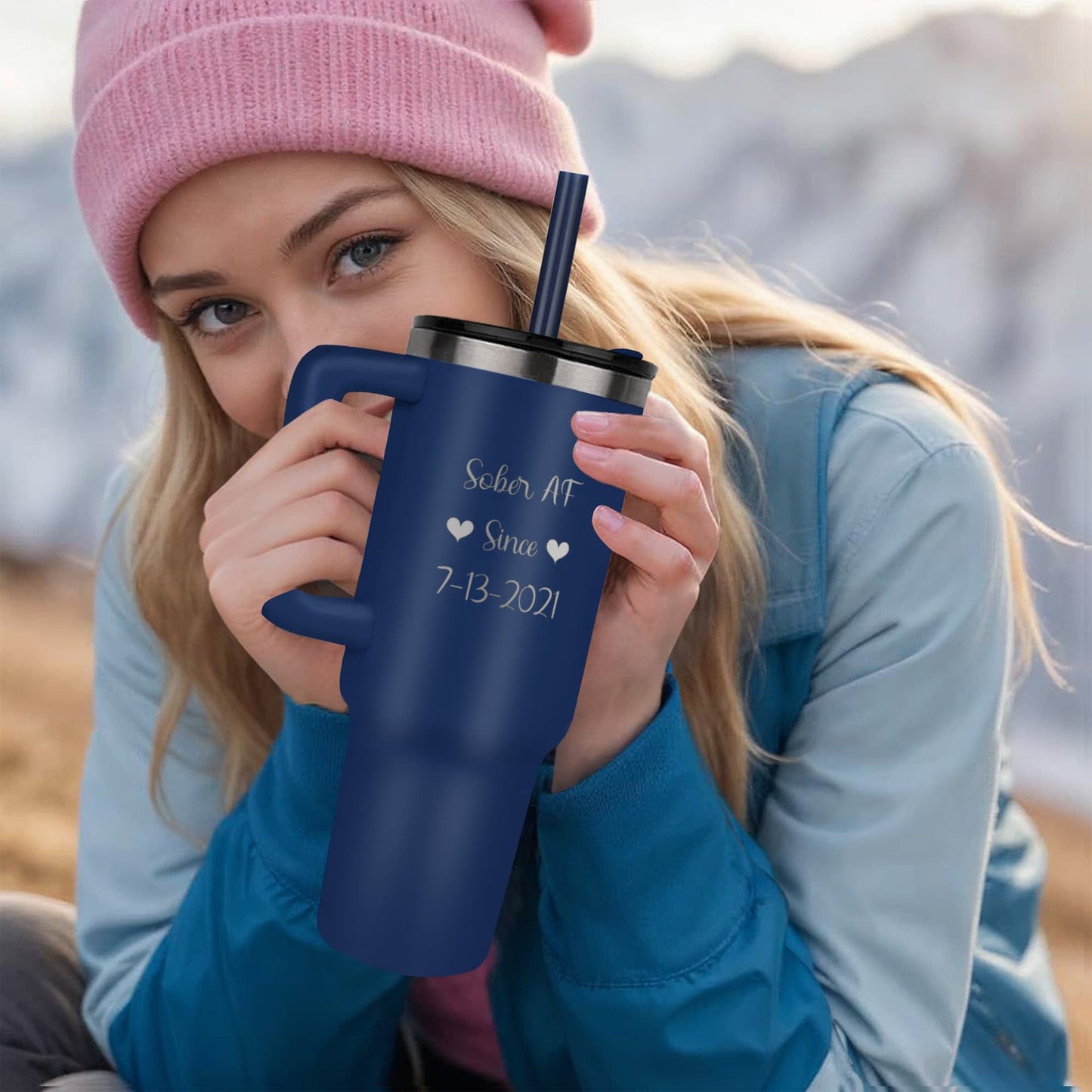 Custom Recovery SS Tumbler | Inspiring Sobriety | Sober AF Since