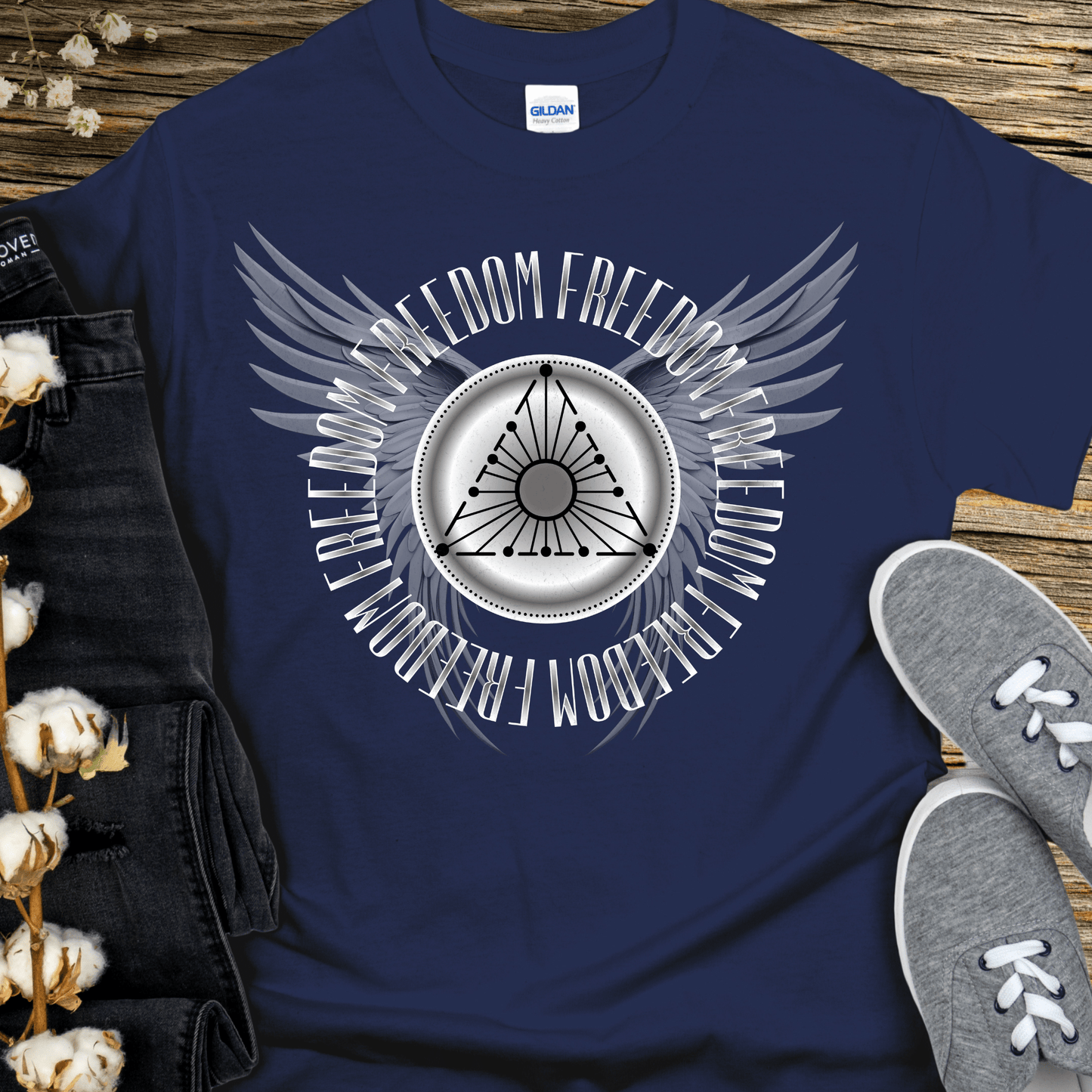 Custom Recovery T-Shirt | Inspiring Sobriety |  (AA or NA) Freedom Wings