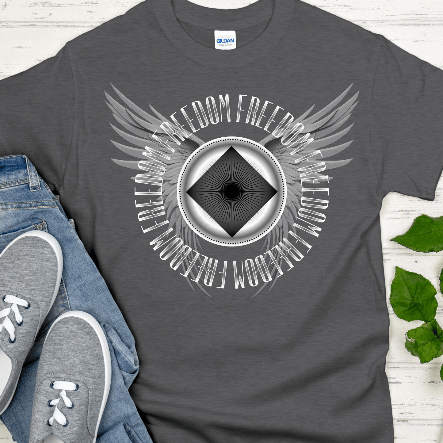 Custom Recovery T-Shirt | Inspiring Sobriety |  (AA or NA) Freedom Wings