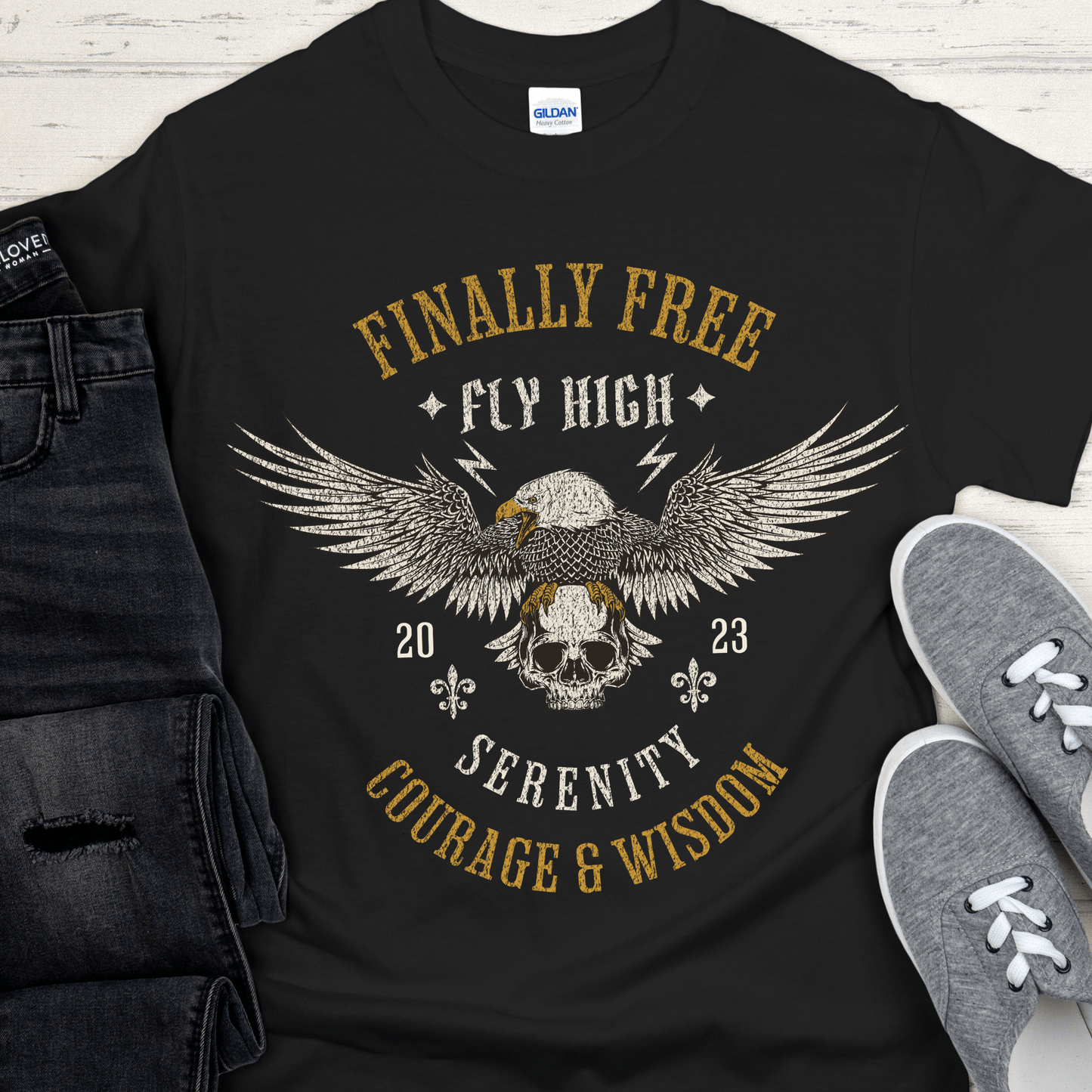 Custom Recovery T-Shirt | Inspiring Sobriety |  Finally Free