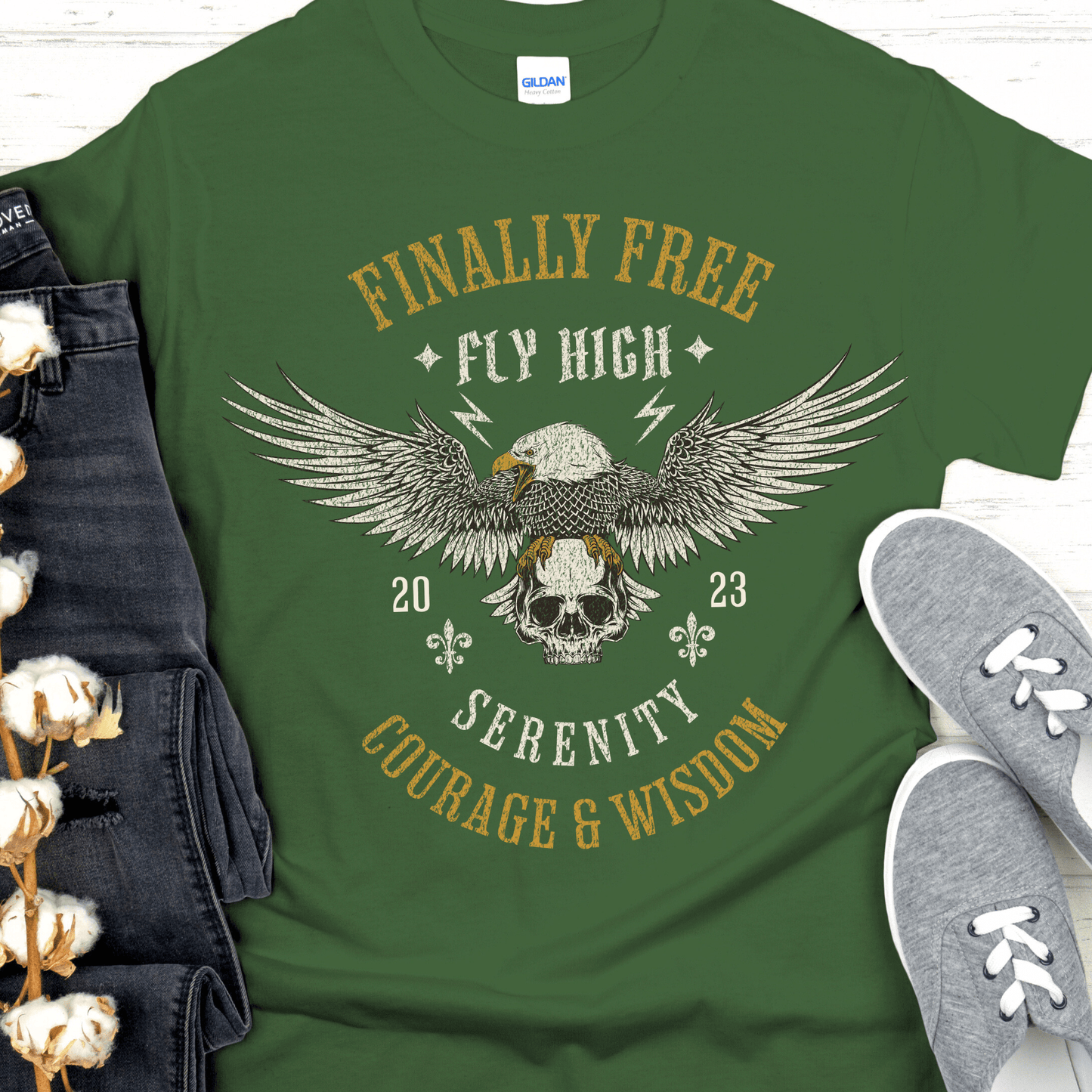 Custom Recovery T-Shirt | Inspiring Sobriety |  Finally Free