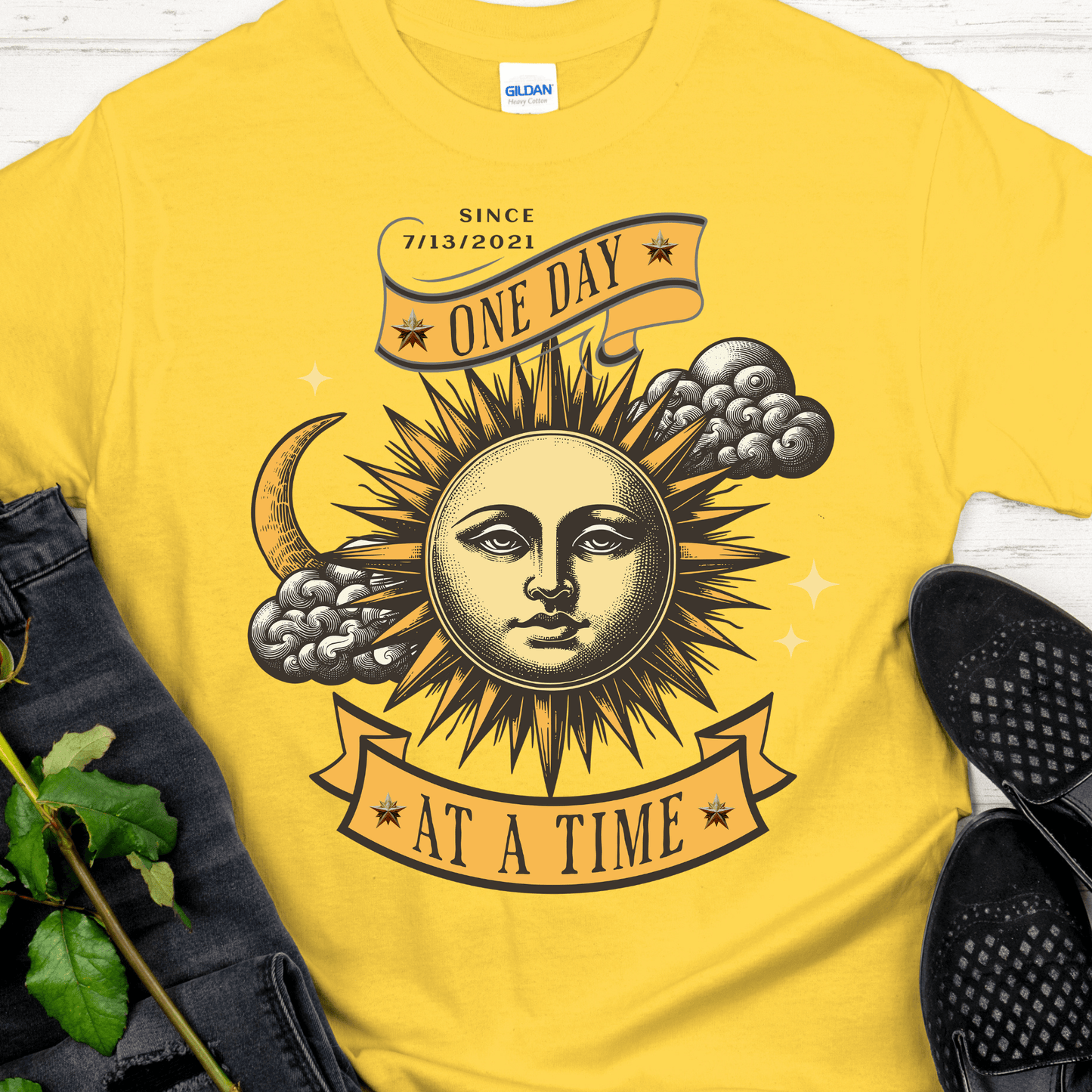 Custom Recovery T-Shirt | Inspiring Sobriety |  One Day at a Time
