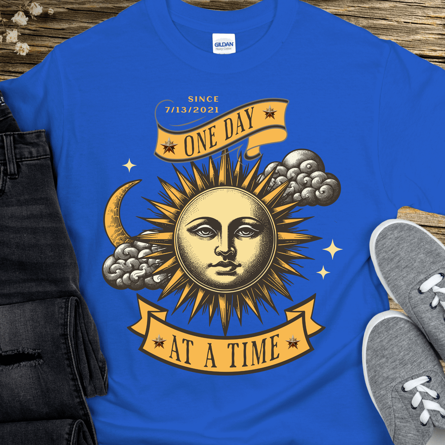 Custom Recovery T-Shirt | Inspiring Sobriety |  One Day at a Time