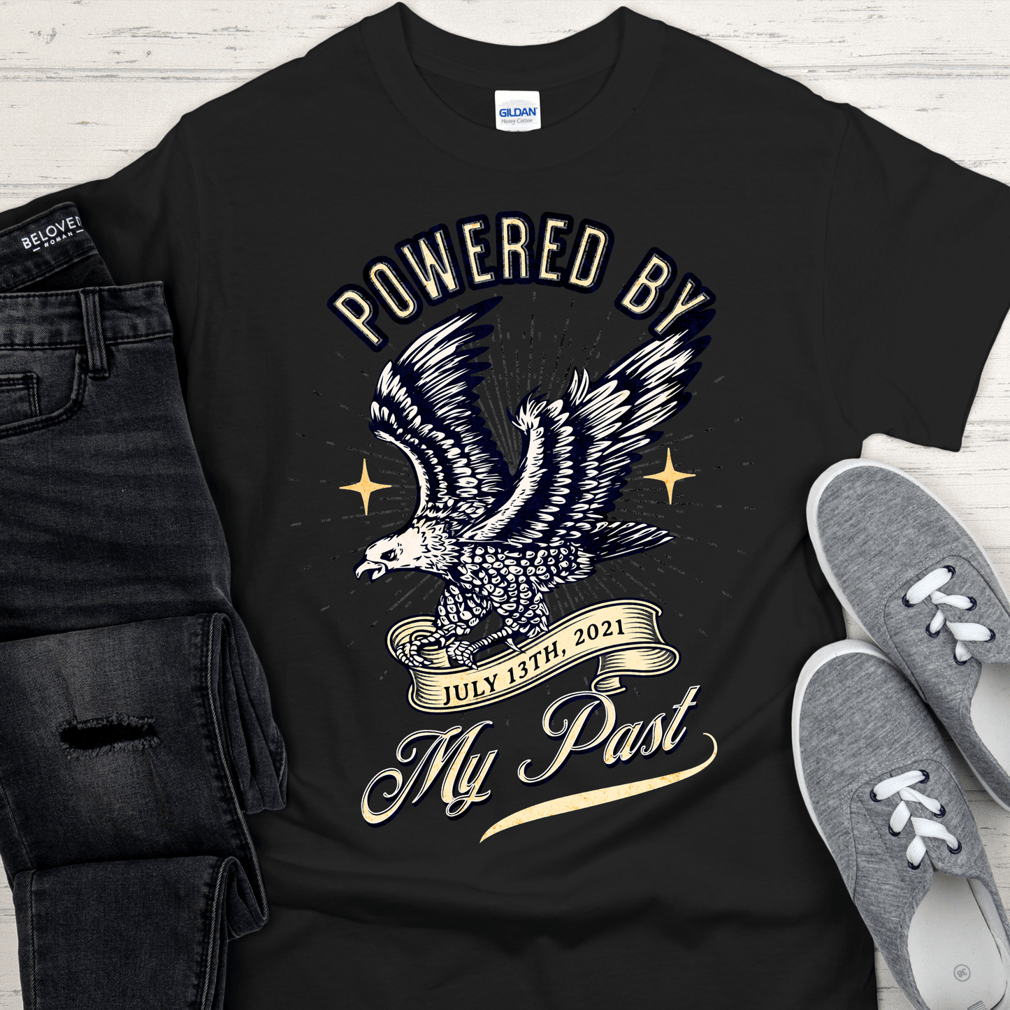 Custom Recovery T-Shirt | Inspiring Sobriety |  Powered By My Past