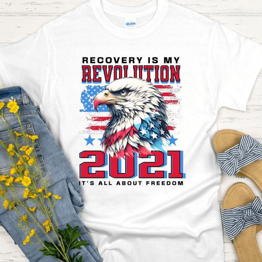Custom Recovery T-Shirt | Inspiring Sobriety |  Recovery Is My Revolution