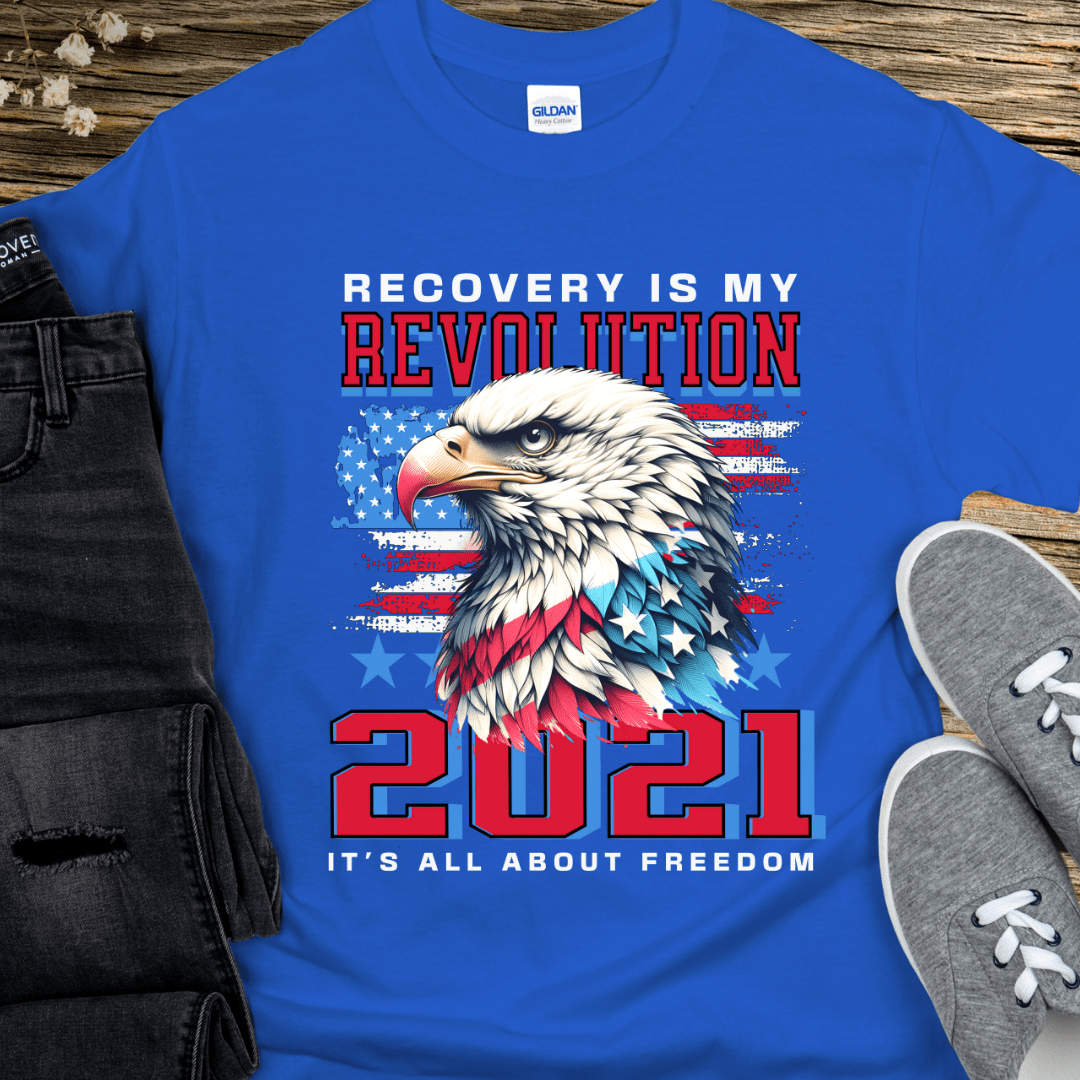 Custom Recovery T-Shirt | Inspiring Sobriety |  Recovery Is My Revolution