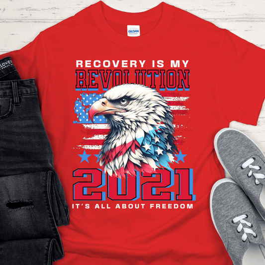 Custom Recovery T-Shirt | Inspiring Sobriety |  Recovery Is My Revolution